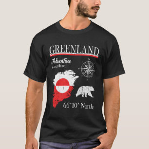 Greenland Adventure Is Out There Greenland Flag T-Shirt