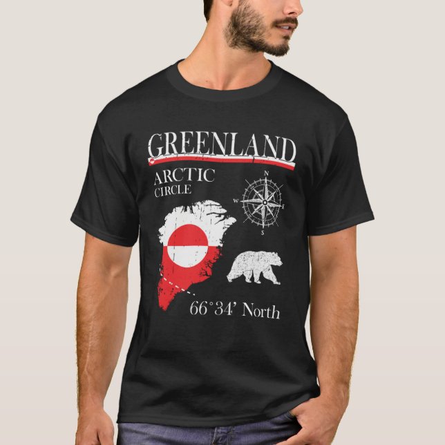 Greenland Arctic Circle  Polar Circle North Grönla T-Shirt (Front)