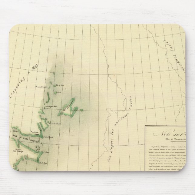 Greenland Atlas Map Mouse Mat (Front)