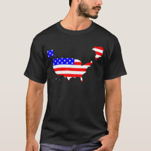 Greenland Buying Trump American Flag USA Graphic T-Shirt