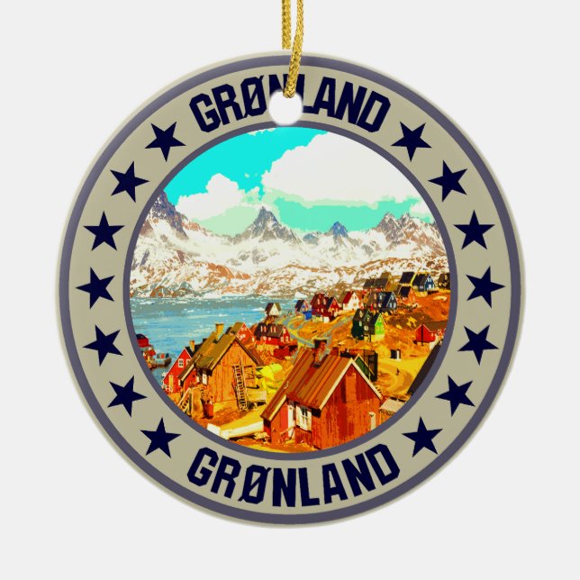 Greenland Ceramic Tree Decoration (Front)