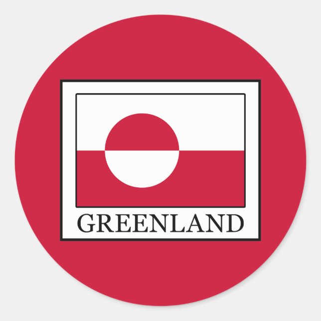 Greenland Classic Round Sticker (Front)