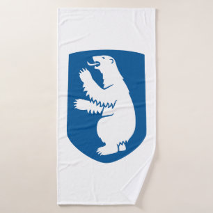 Greenland coat arms country symbol emblem flag den bath towel