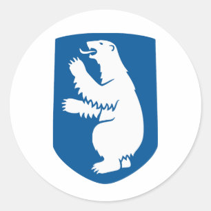 Greenland coat of arms classic round sticker
