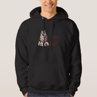 Greenland Dog Heartbeat EKG Funny Dogs Lover & Own Hoodie