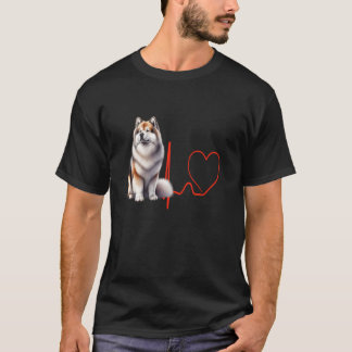 Greenland Dog Heartbeat EKG Funny Dogs Lover & Own T-Shirt