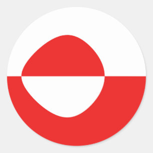 Greenland Fisheye Flag Sticker