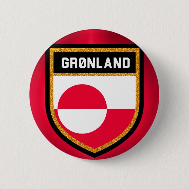 Greenland Flag 6 Cm Round Badge (Front)