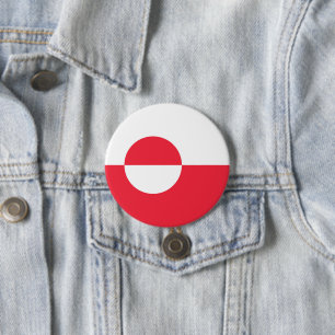 Greenland flag 7.5 cm round badge