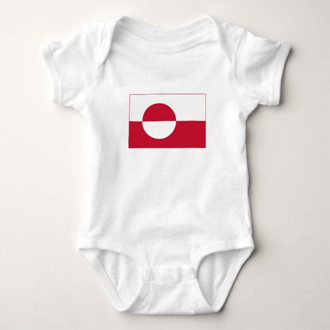 Greenland Flag Baby Bodysuit (Front)