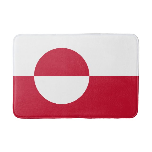Greenland Flag Bath Mat (Front)