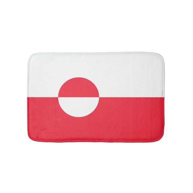 Greenland flag bath mat (Front)