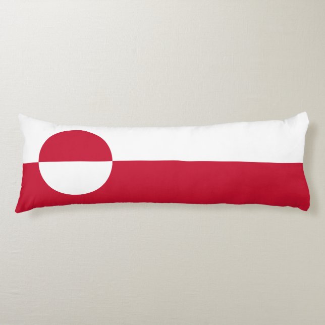 Greenland Flag Body Cushion (Front)