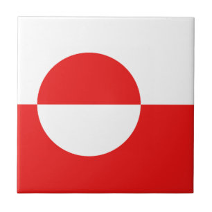 Greenland Flag Ceramic Tile