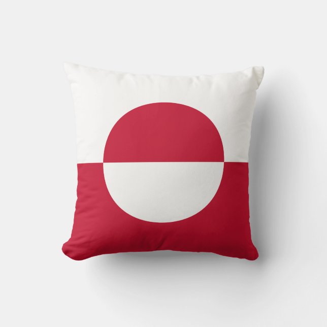 Greenland Flag Cushion (Front)