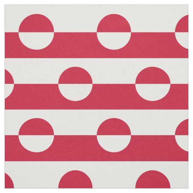 Greenland Flag Fabric (Swatch)