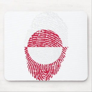 Greenland Flag Fingerprint Country Pride Mouse Mat