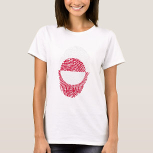 Greenland Flag Fingerprint Country Pride T-Shirt
