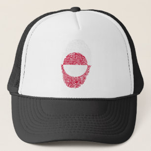 Greenland Flag Fingerprint Country Pride Trucker Hat
