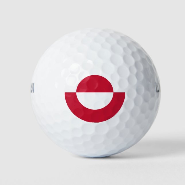Greenland Flag Golf Balls (Front)