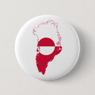 Greenland- flag in country T-Shirt 6 Cm Round Badge