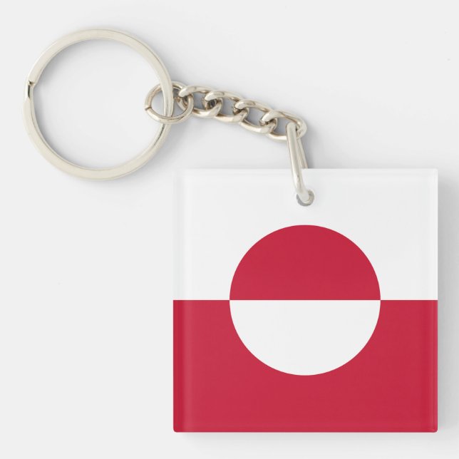 Greenland Flag Key Ring (Front)