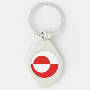 Greenland flag key ring