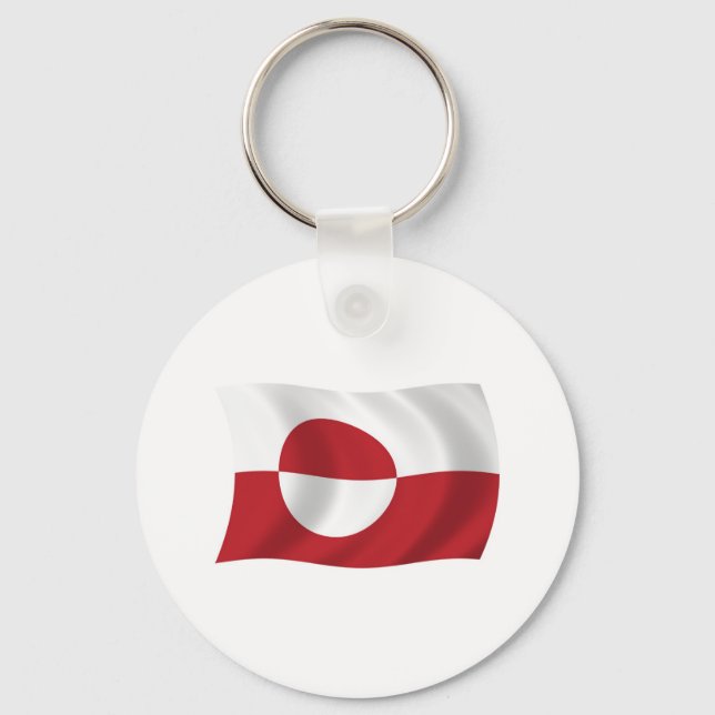 Greenland Flag Keychain (Front)