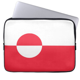Greenland flag laptop sleeve