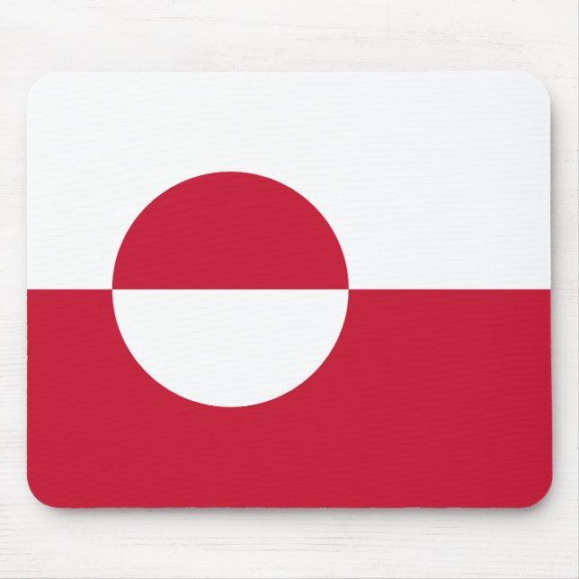 Greenland Flag Mouse Mat (Front)