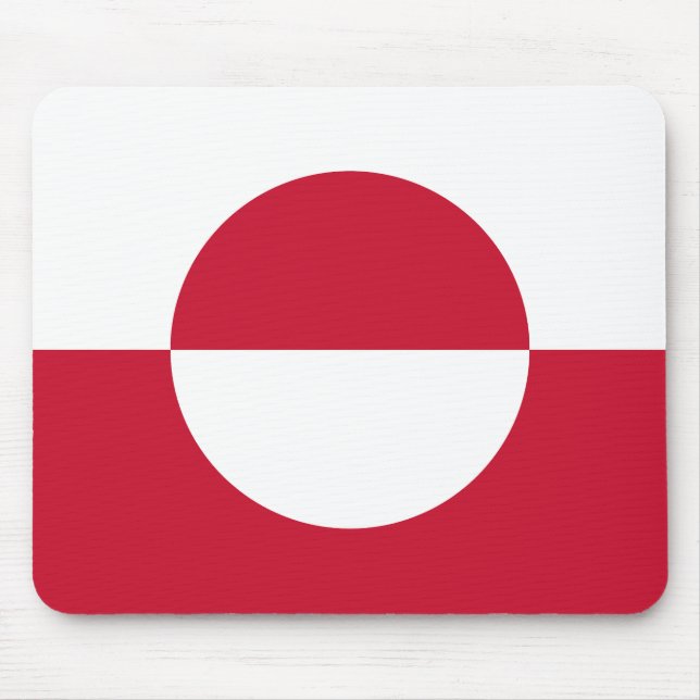 Greenland Flag Mouse Mat (Front)