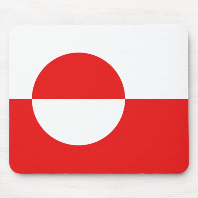 Greenland Flag Mousepad (Front)