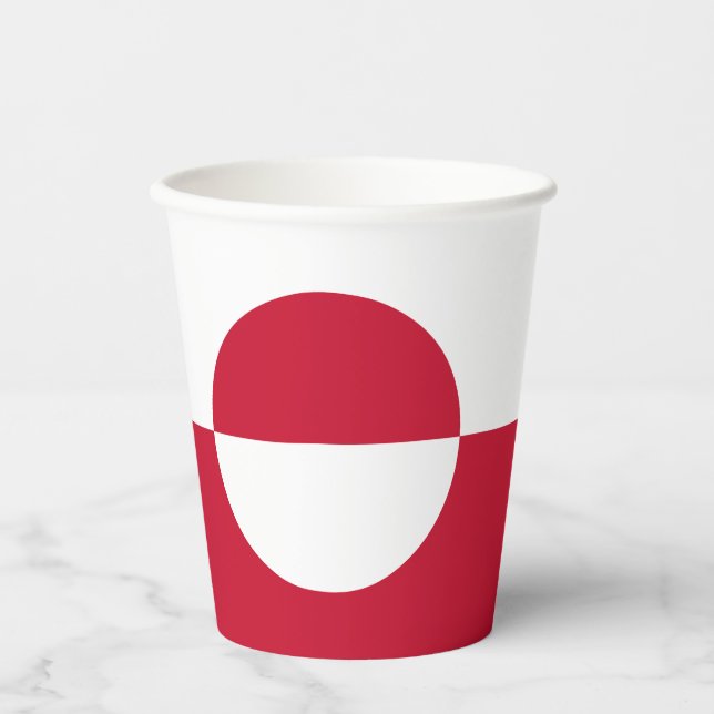 Greenland Flag Paper Cups (Front)