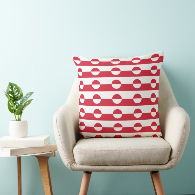 Greenland Flag pattern  Cushion (Chair)