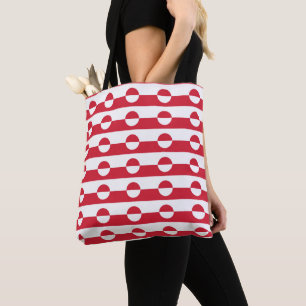 Greenland Flag pattern Tote Bag