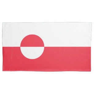 Greenland flag pillowcase