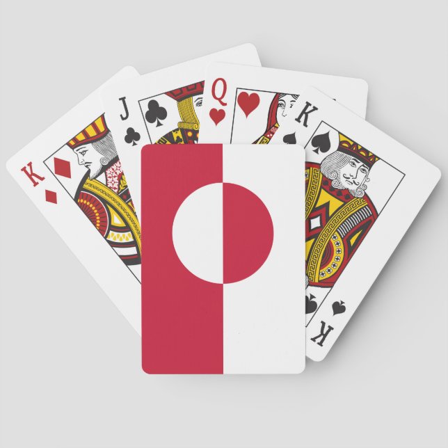 Greenland Flag Playing Cards (Back)
