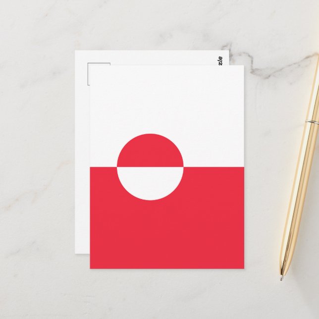 Greenland flag postcard (Front/Back In Situ)