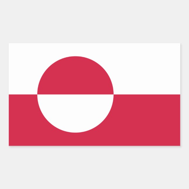 Greenland Flag Rectangular Sticker (Front)