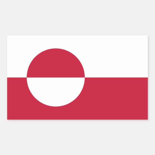 Greenland Flag Rectangular Sticker (Front)