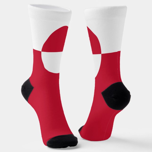 Greenland Flag Socks (Angled)