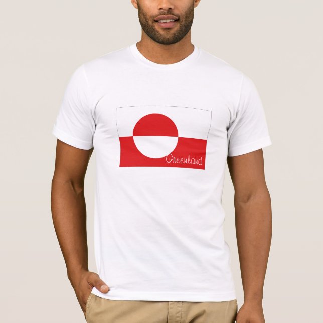 Greenland flag souvenir tshirt (Front)