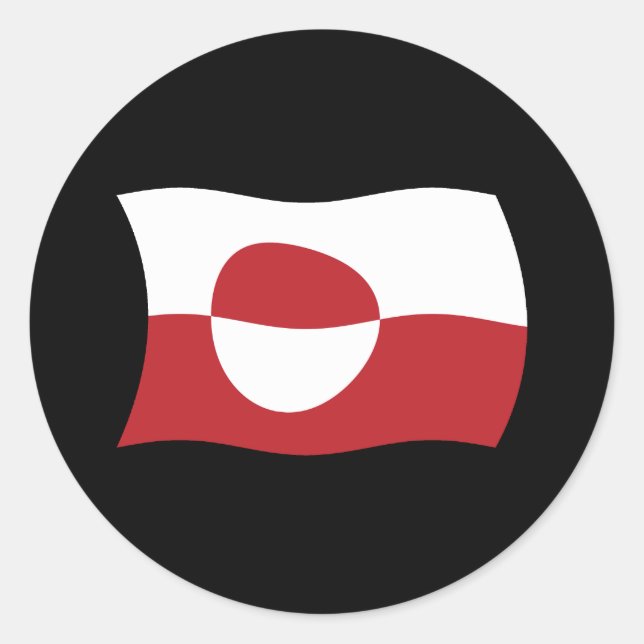Greenland Flag Sticker (Front)
