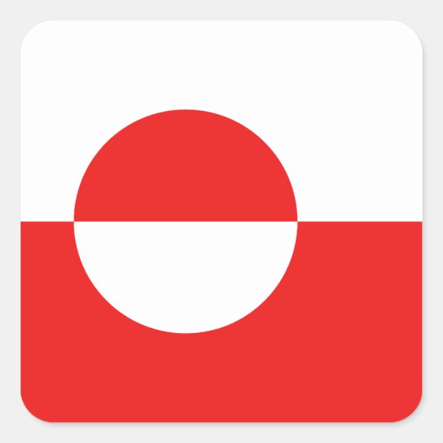 Greenland Flag Sticker (Front)