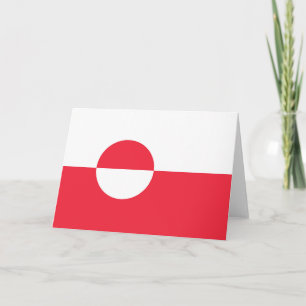 Greenland flag thank you card