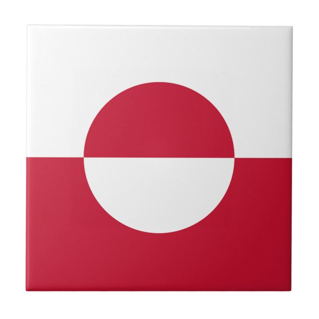 Greenland Flag Tile (Front)