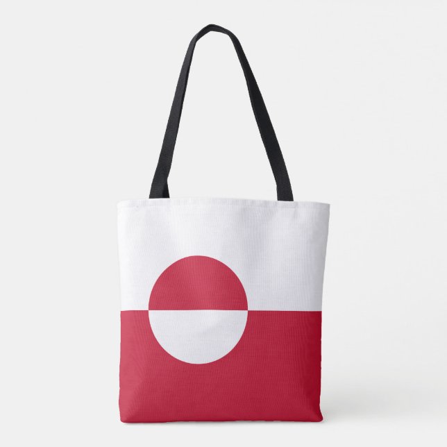 Greenland Flag Tote Bag (Back)