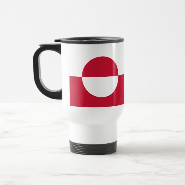 Greenland Flag Travel Mug (Left)
