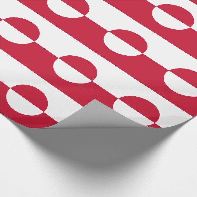 Greenland Flag Wrapping Paper (Corner)