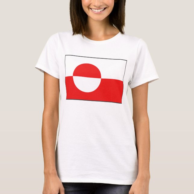 Greenland Flag x Map T-Shirt (Front)